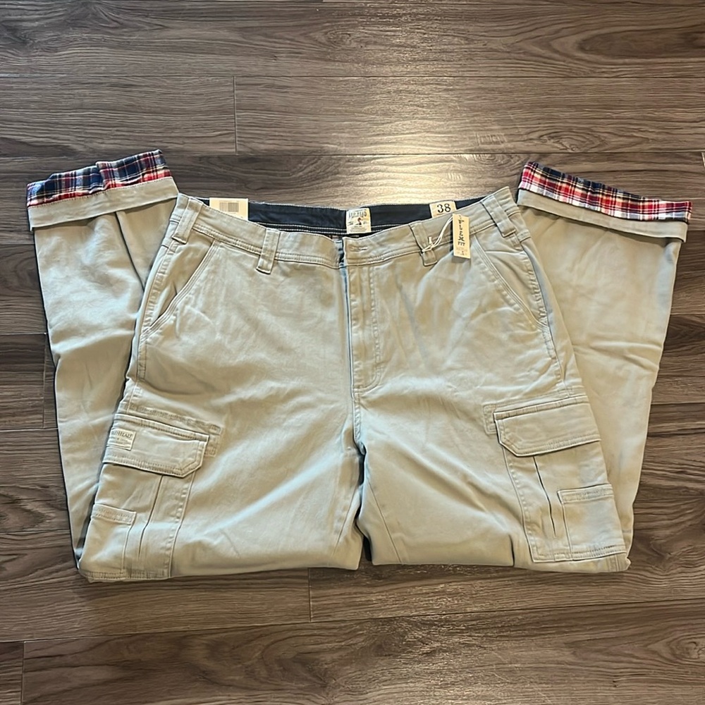 Red Head flannel lined cargo pants